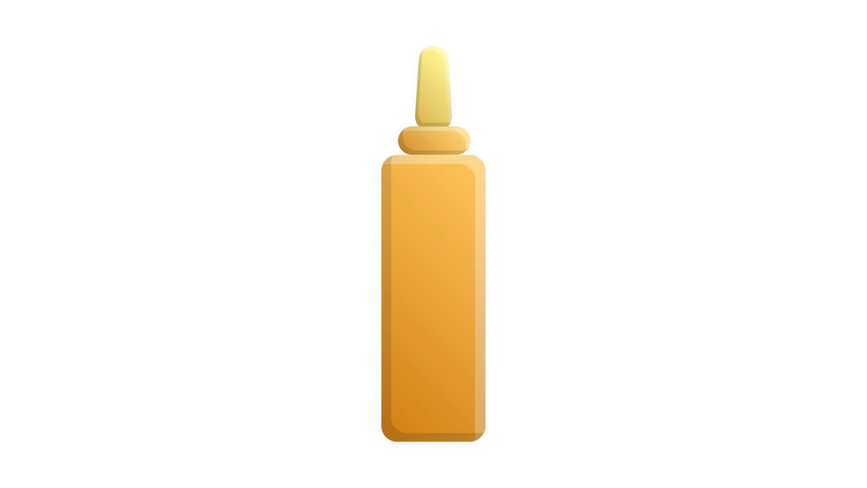 orange, voluminous mustard on a white background, vector illustration. seasoning for various dishes for dinner. a spicy addition for sandwiches. spice for hot dog