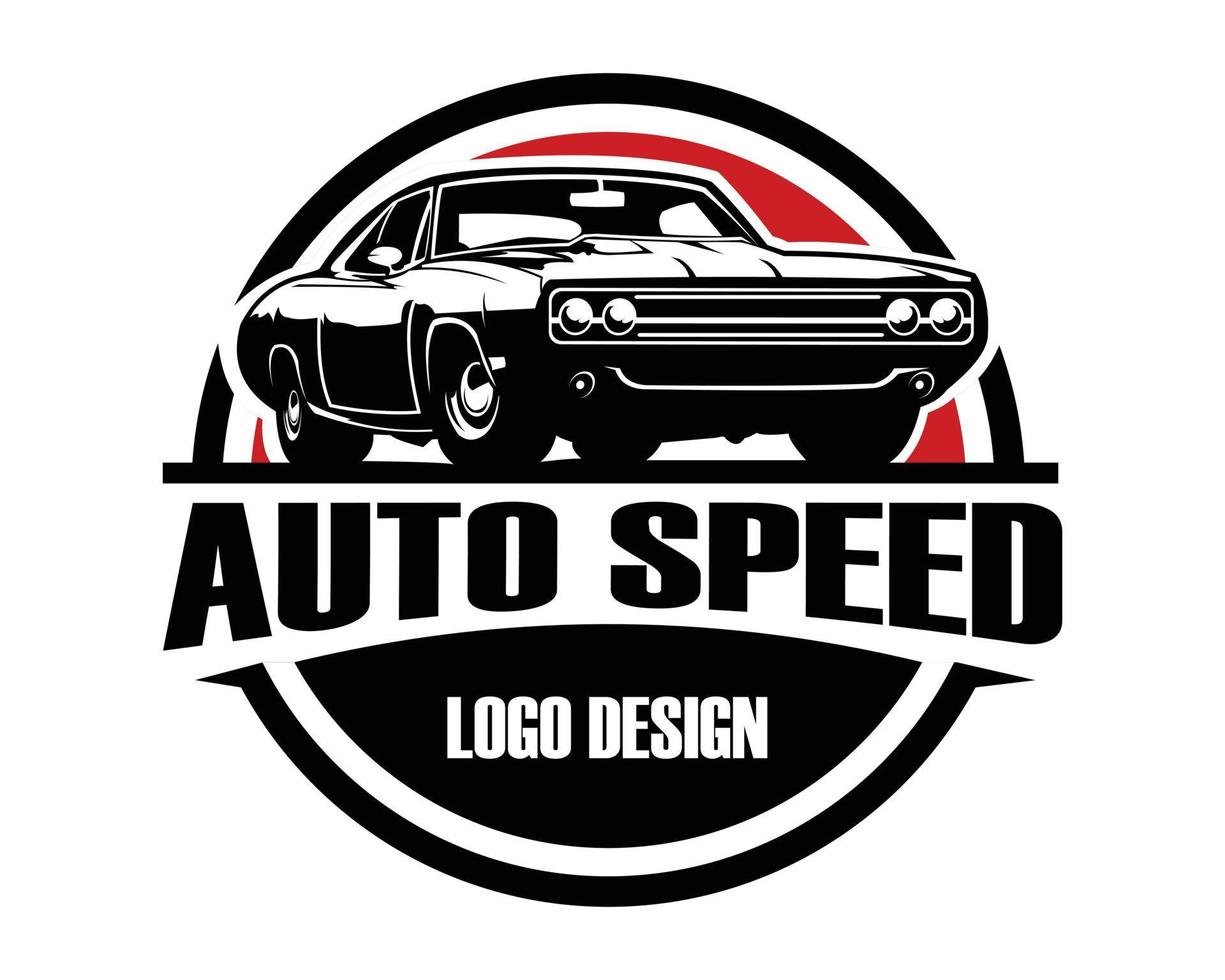 1970 dodge charger custom car logo. Best for badge, emblem, icon and car industry. isolated white background view from side, available in eps 10. vector