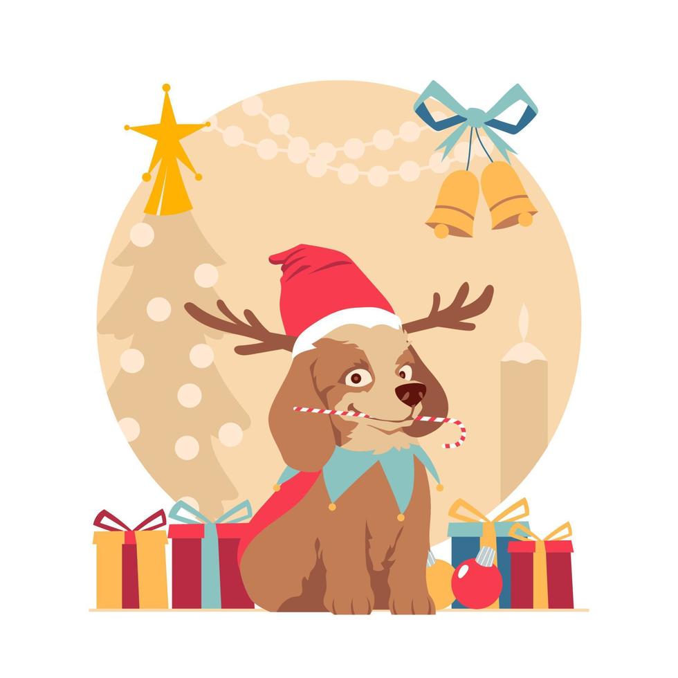 Santa Paws Concept vector