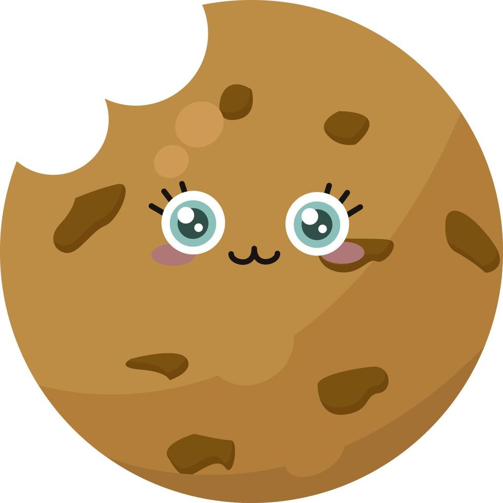 Cute cookie , illustration, vector on white background