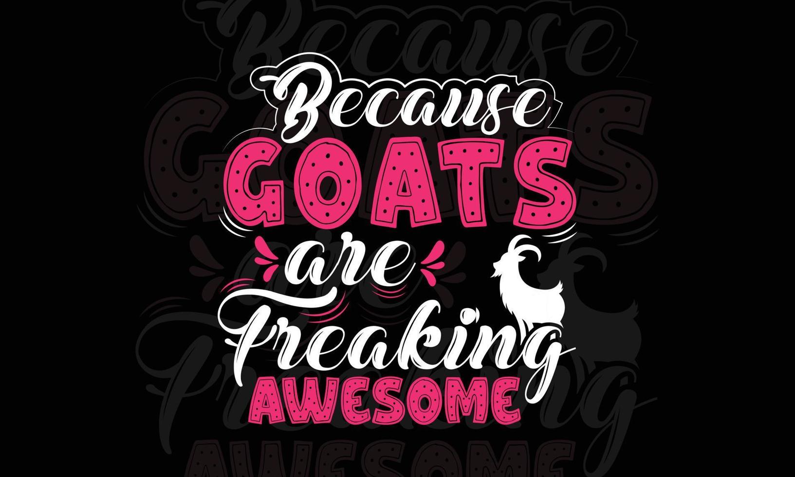 Goats typography design vector