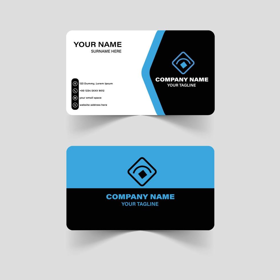 Clean Style Modern Business Card Template Print Ready vector