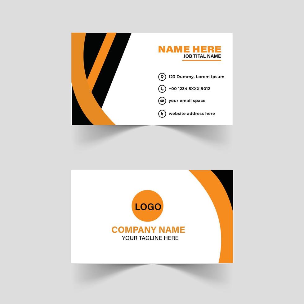 Clean Style Modern Business Card Template Print Ready vector