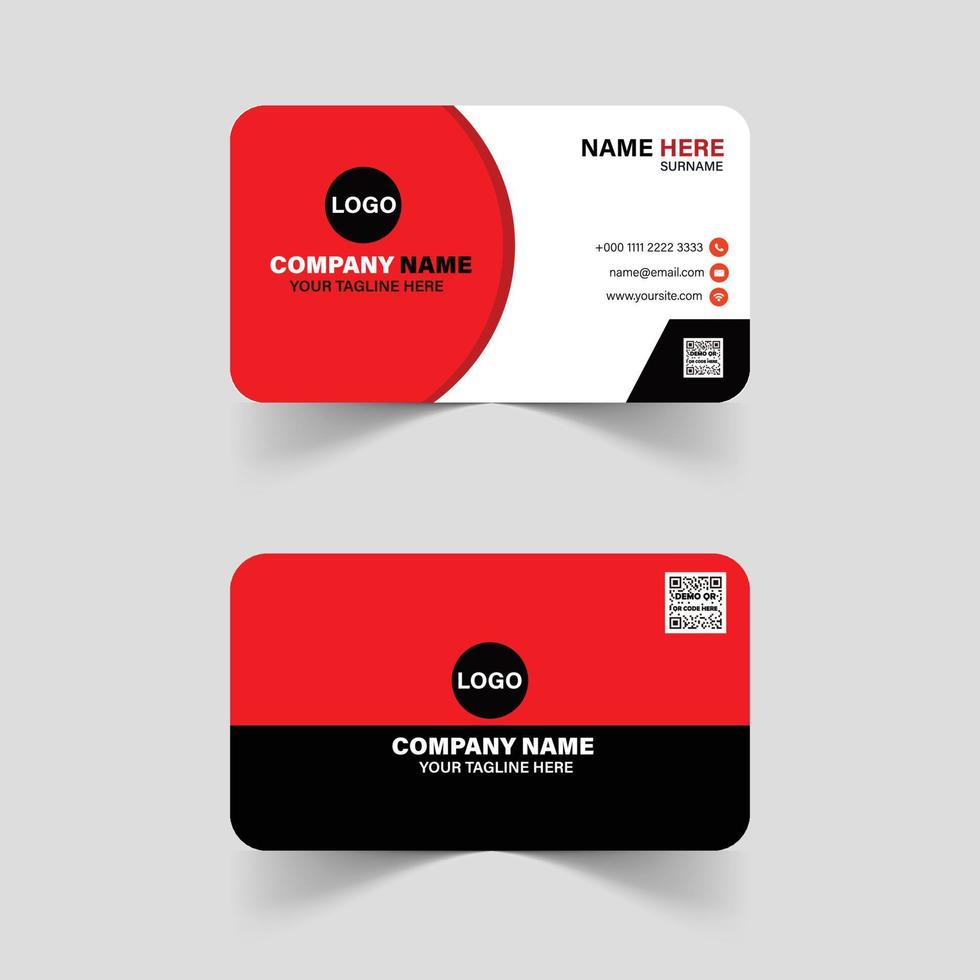 Clean Style Modern Business Card Template Print Ready vector