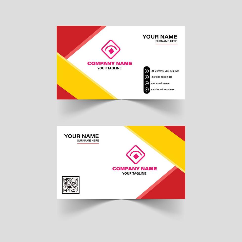 Clean Style Modern Business Card Template Print Ready vector