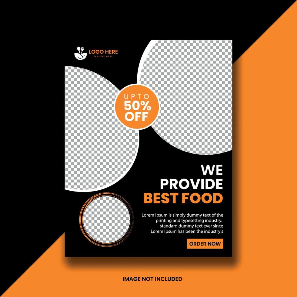 Restaurant Fast Food Flyer Template vector