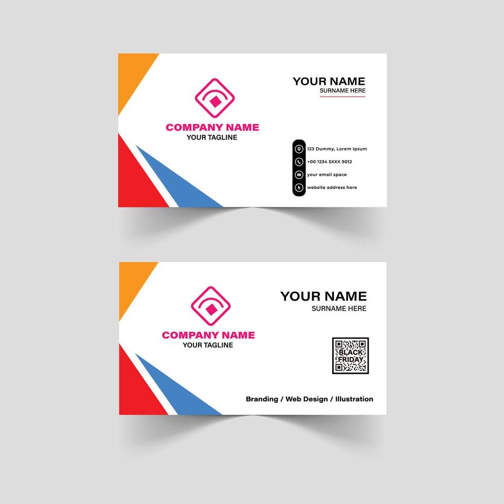 Clean Style Modern Business Card Template Print Ready vector