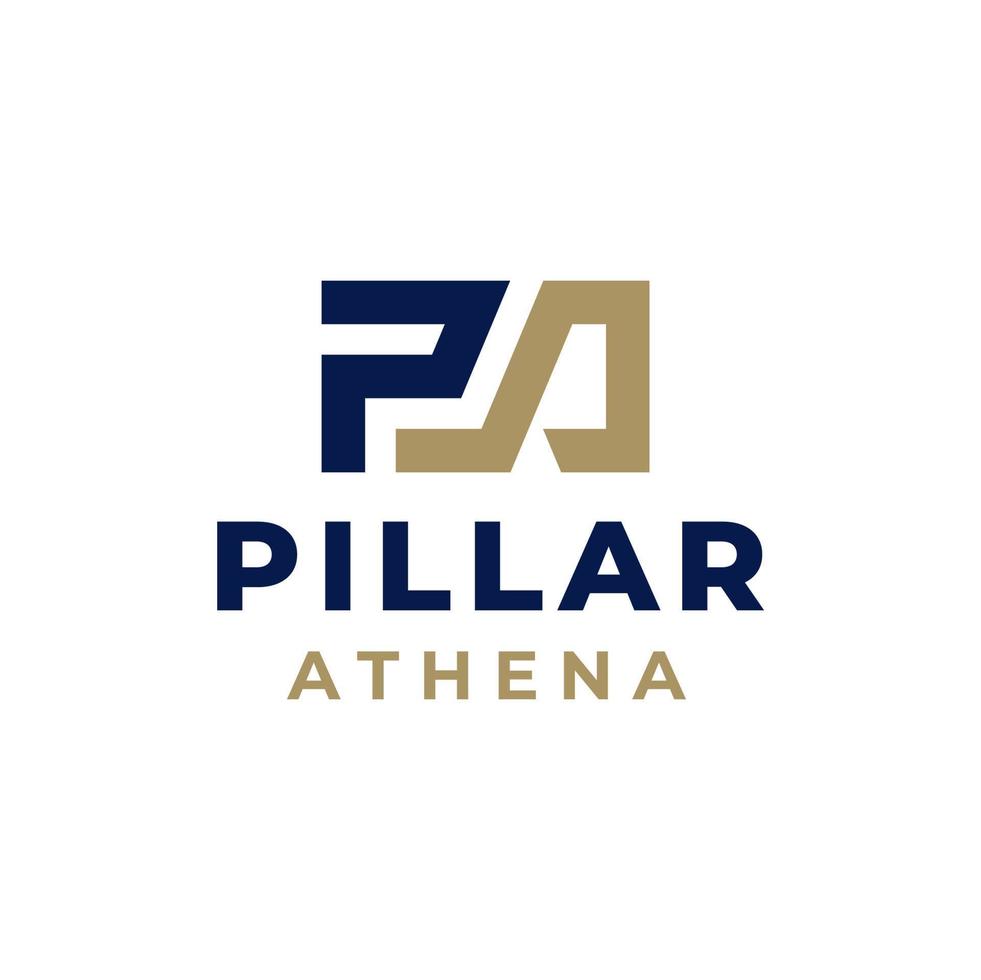 Creative Modern Bold Initial Letter PA Logo Design vector