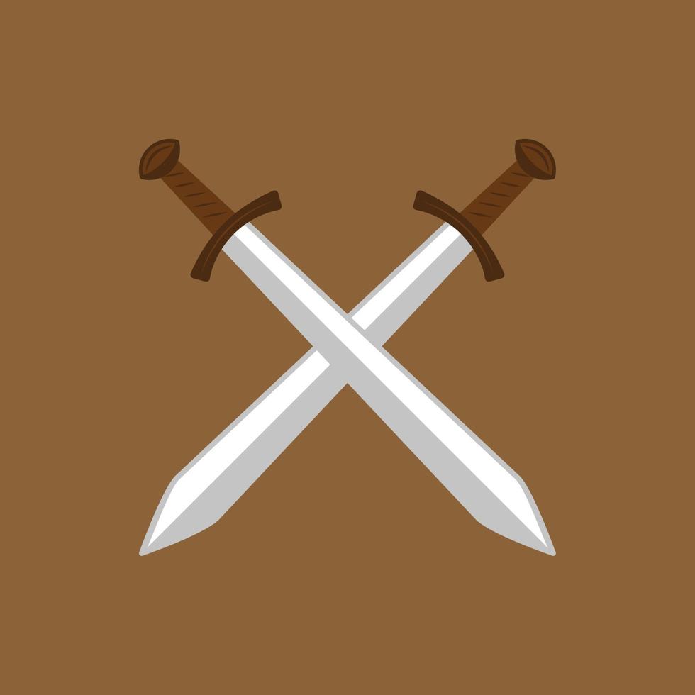 Crossed swords vector isolated icon. Emoji illustration. Crossed swords vector emoticon