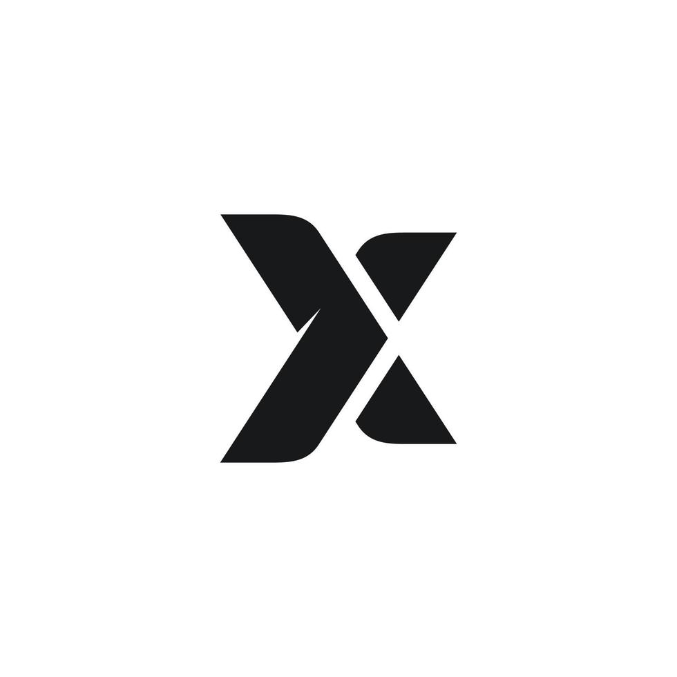 Abstract X initial letter monogram vector logo design