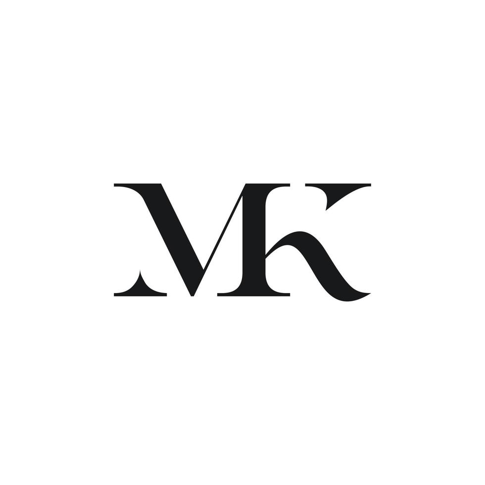 Abstract MK initials letter monogram vector logo design