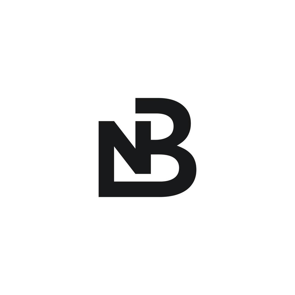 NB BN abstract initials letter monogram vector logo design