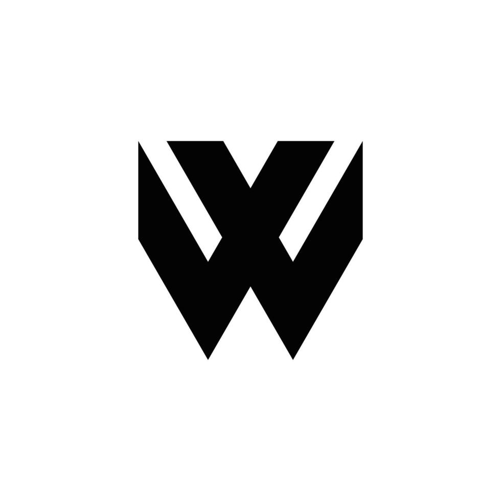 Abstract W initial monogram logo design, icon for business, simple, elegant vector