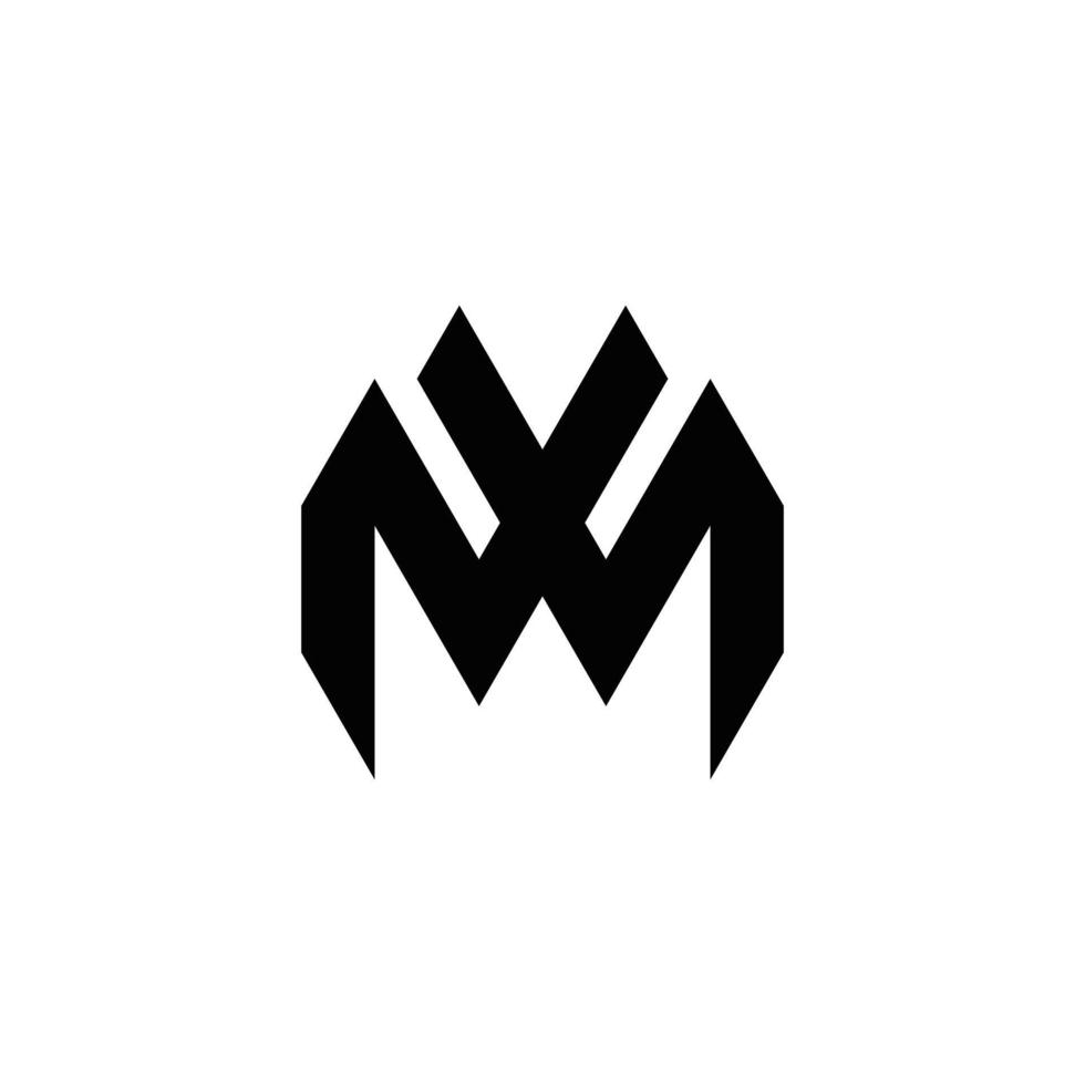 diseño abstracto del logotipo del monograma de las iniciales mw, icono para los negocios, simple, elegante vector