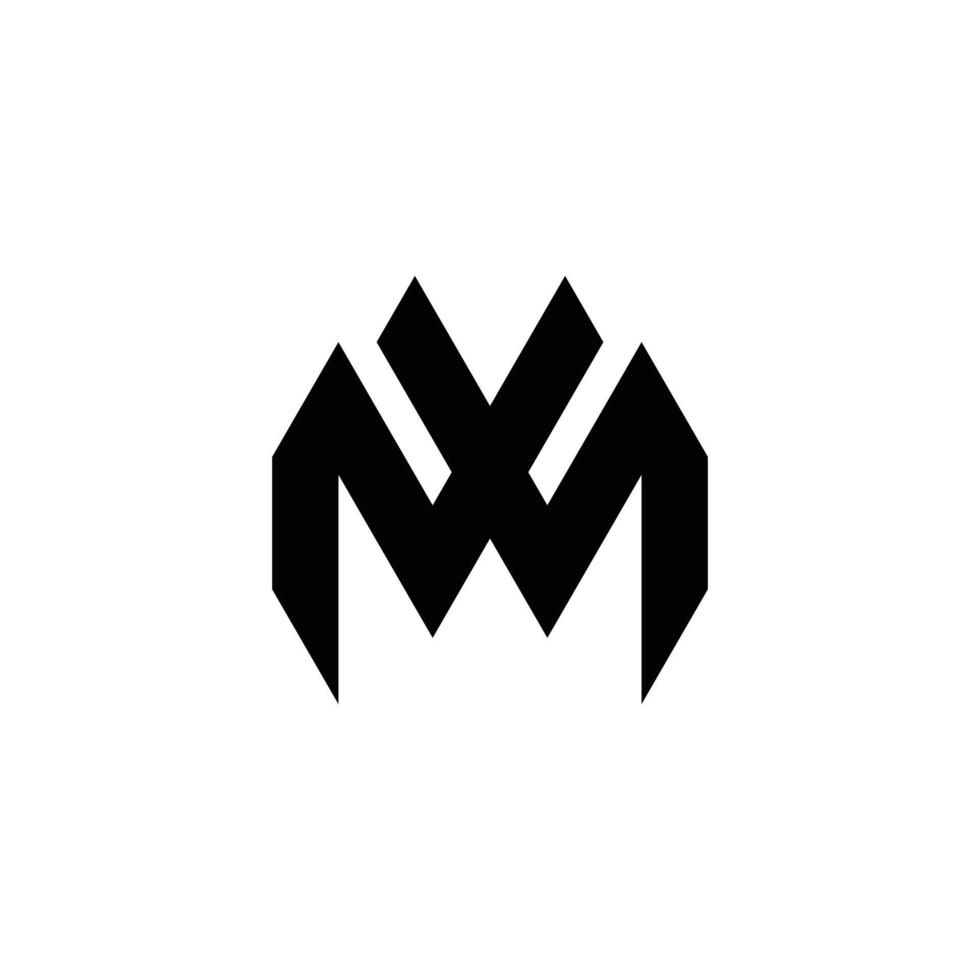 Abstract MW initials monogram logo design, icon for business, simple, elegant vector