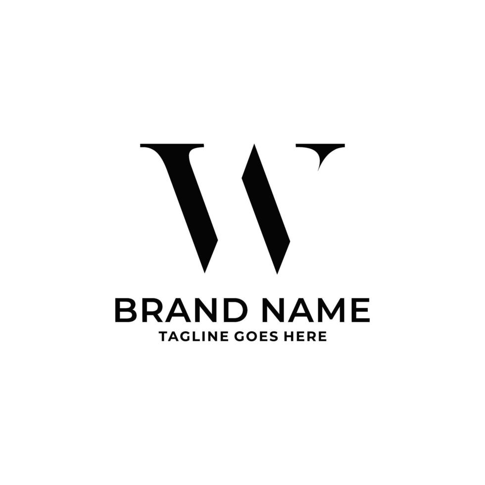 Abstract W letter vector icon logo design