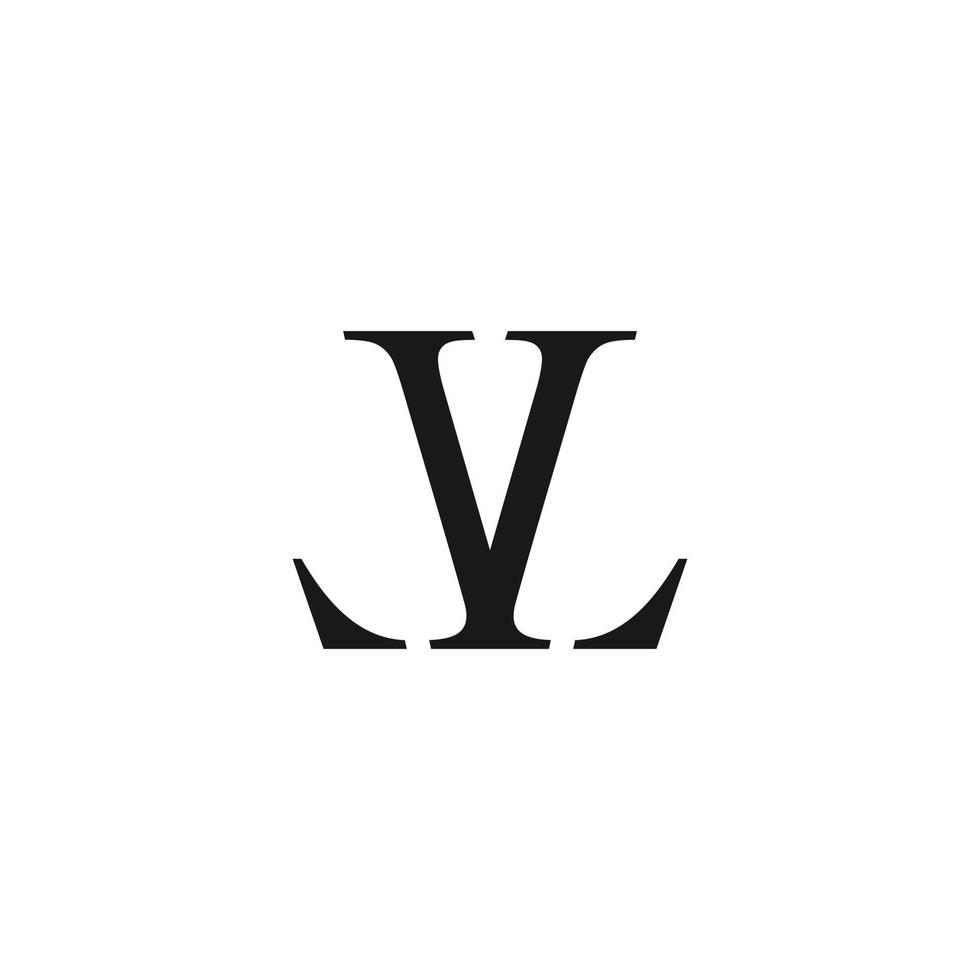 Abstract VL LV initials letter monogram vector logo design