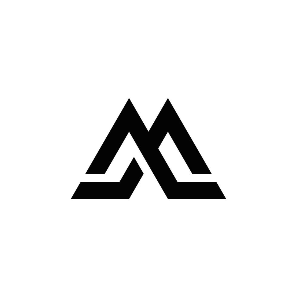 diseño de logotipo de monograma inicial m abstracto, icono para negocios, simple, elegante vector