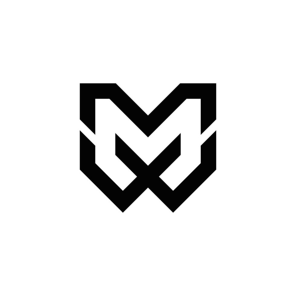 Abstract MW MWX MWM initials monogram logo design, icon for business, template, simple, elegant vector