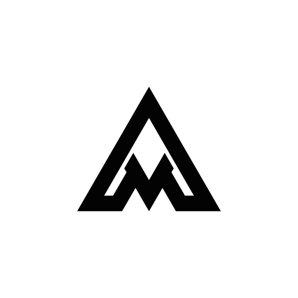 Abstract A and M initials monogram logo design, icon for business, simple, elegant vector