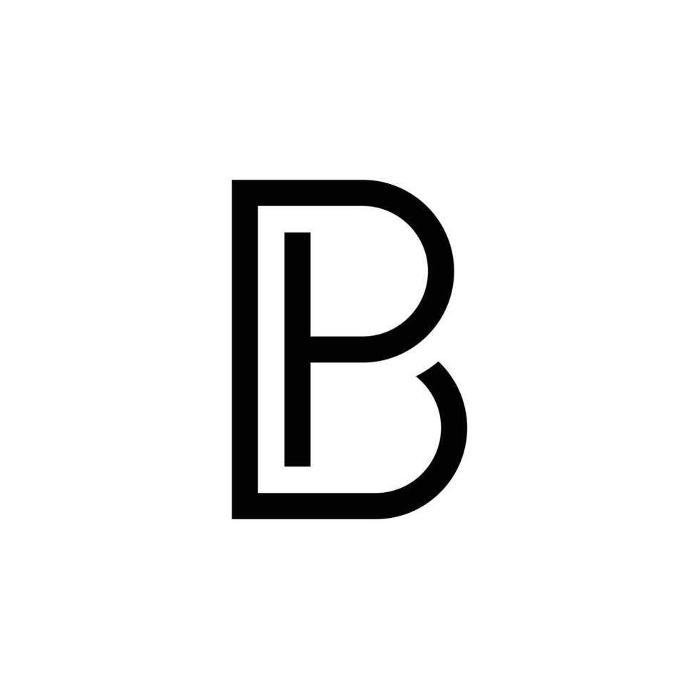 diseño de logotipo de monograma de iniciales pb abstractas, icono para negocios, plantilla, simple, elegante vector