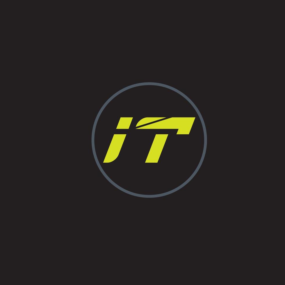 IT Text Logo vector