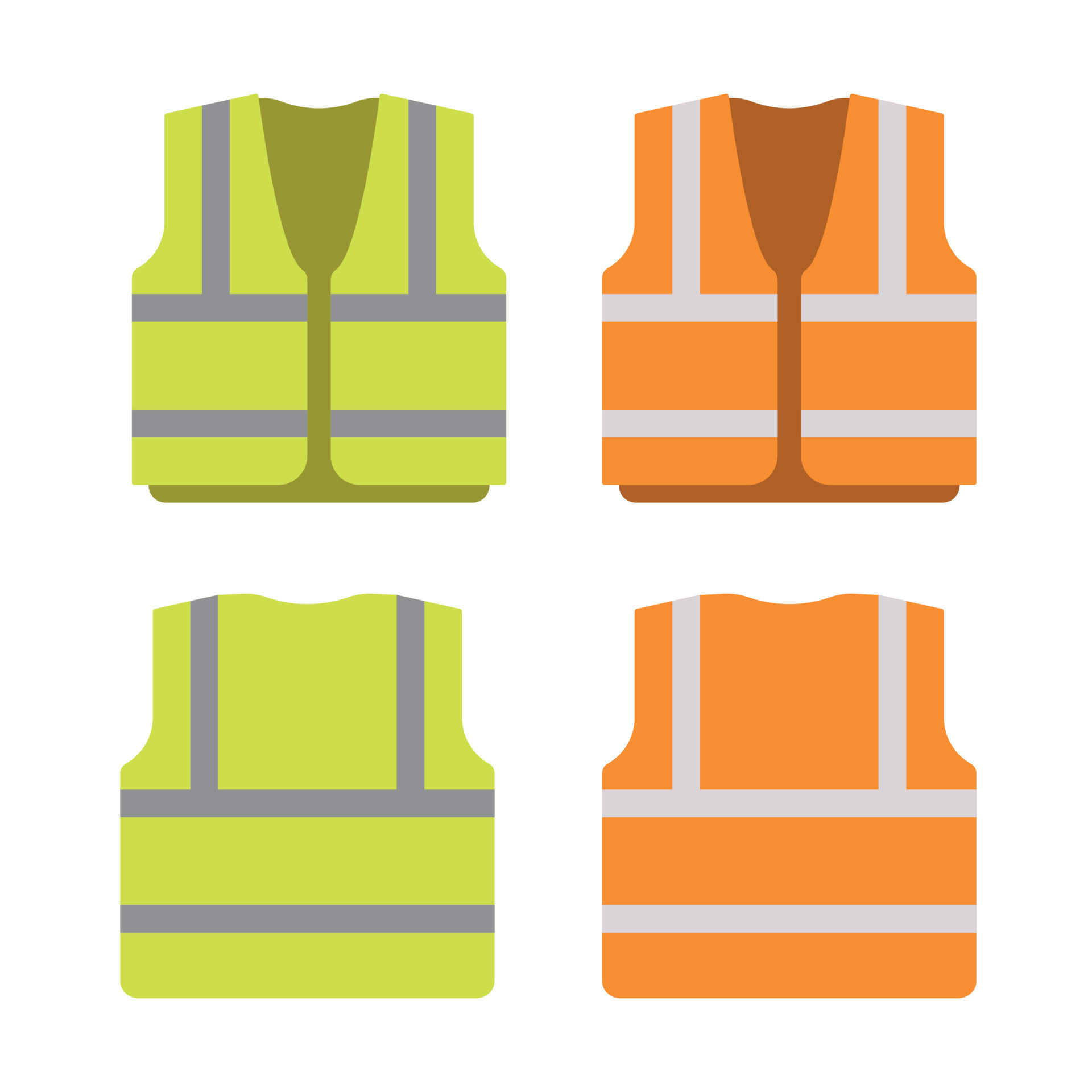 Safety vest jacket, isolated security, traffic and worker uniform wear