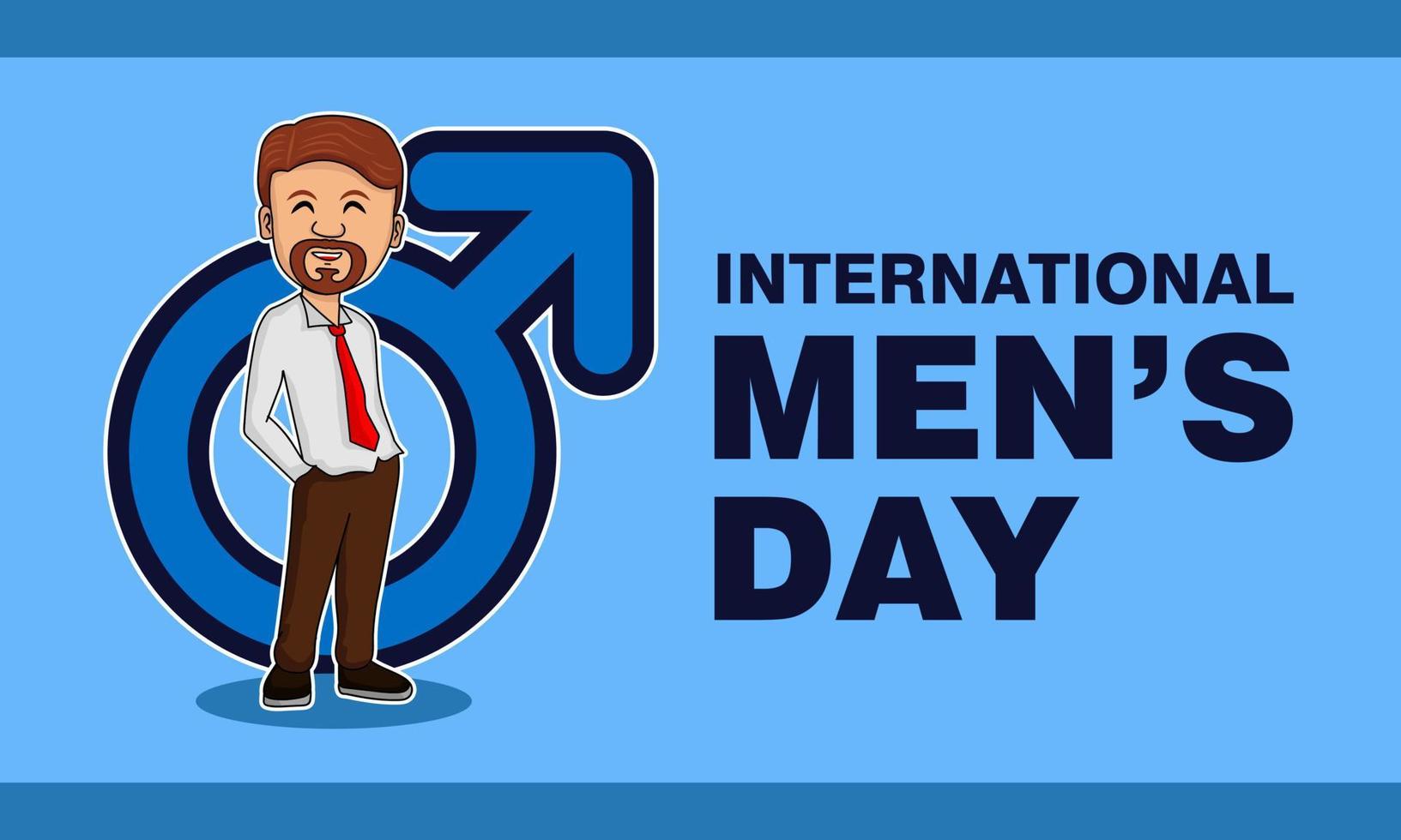 International men's day template background vector