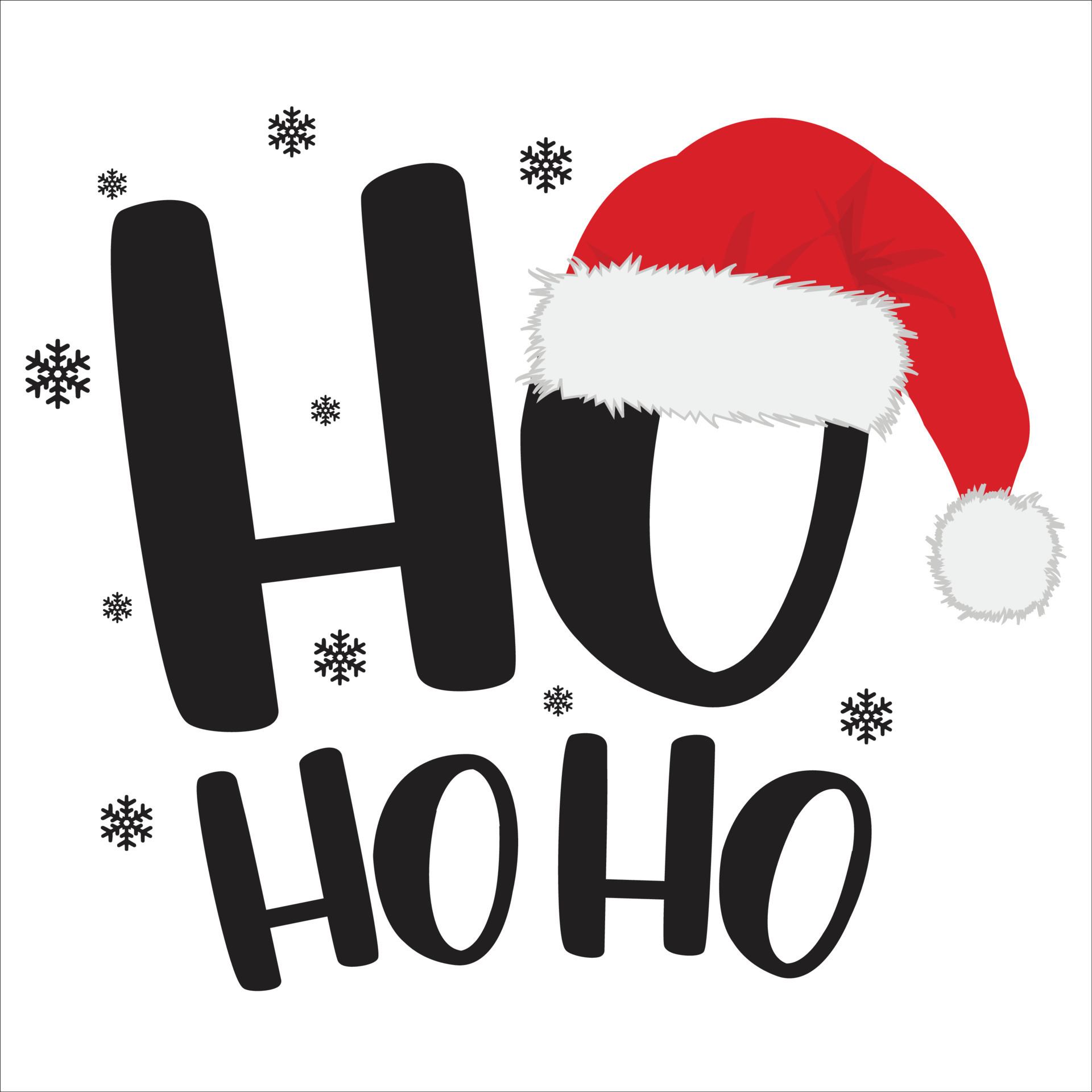 Ho Ho Ho, Merry Christmas shirt print template, funny Xmas shirt design