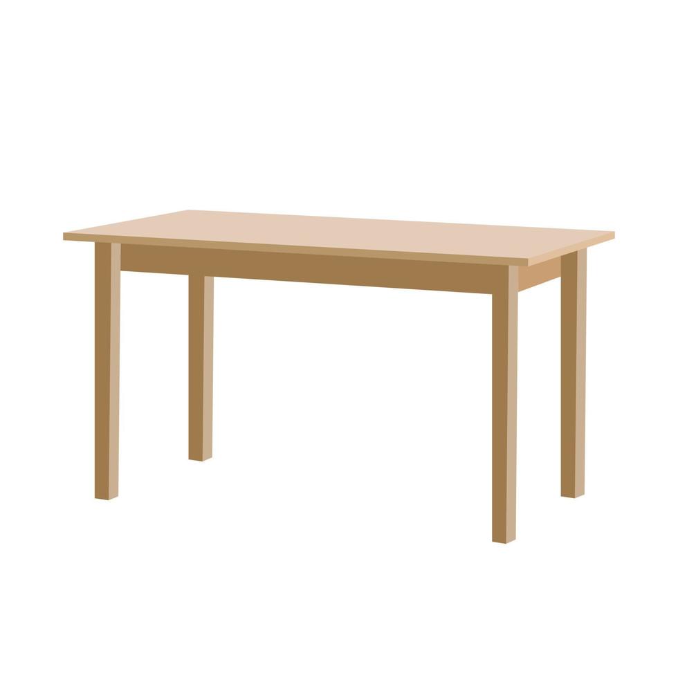 mesa de madera realista sobre fondo transparente. mesa de madera, 3d. elemento para su diseño, juego, ilustración de publicidad.vector. vector