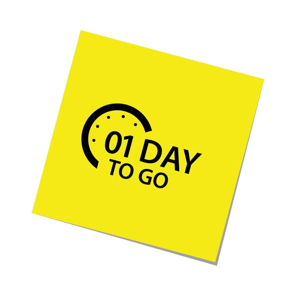 01 Days to go vector