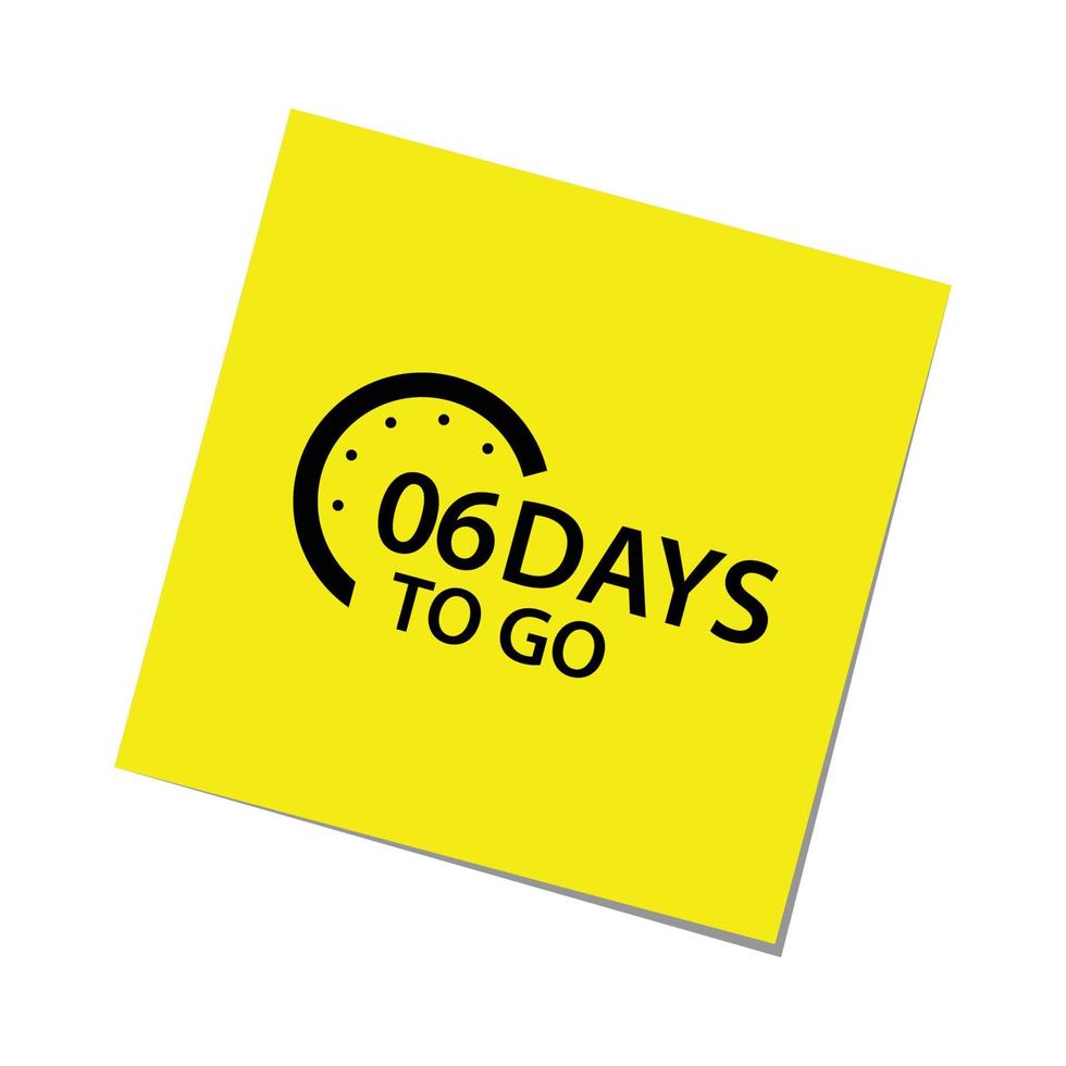 06 Days to go vector