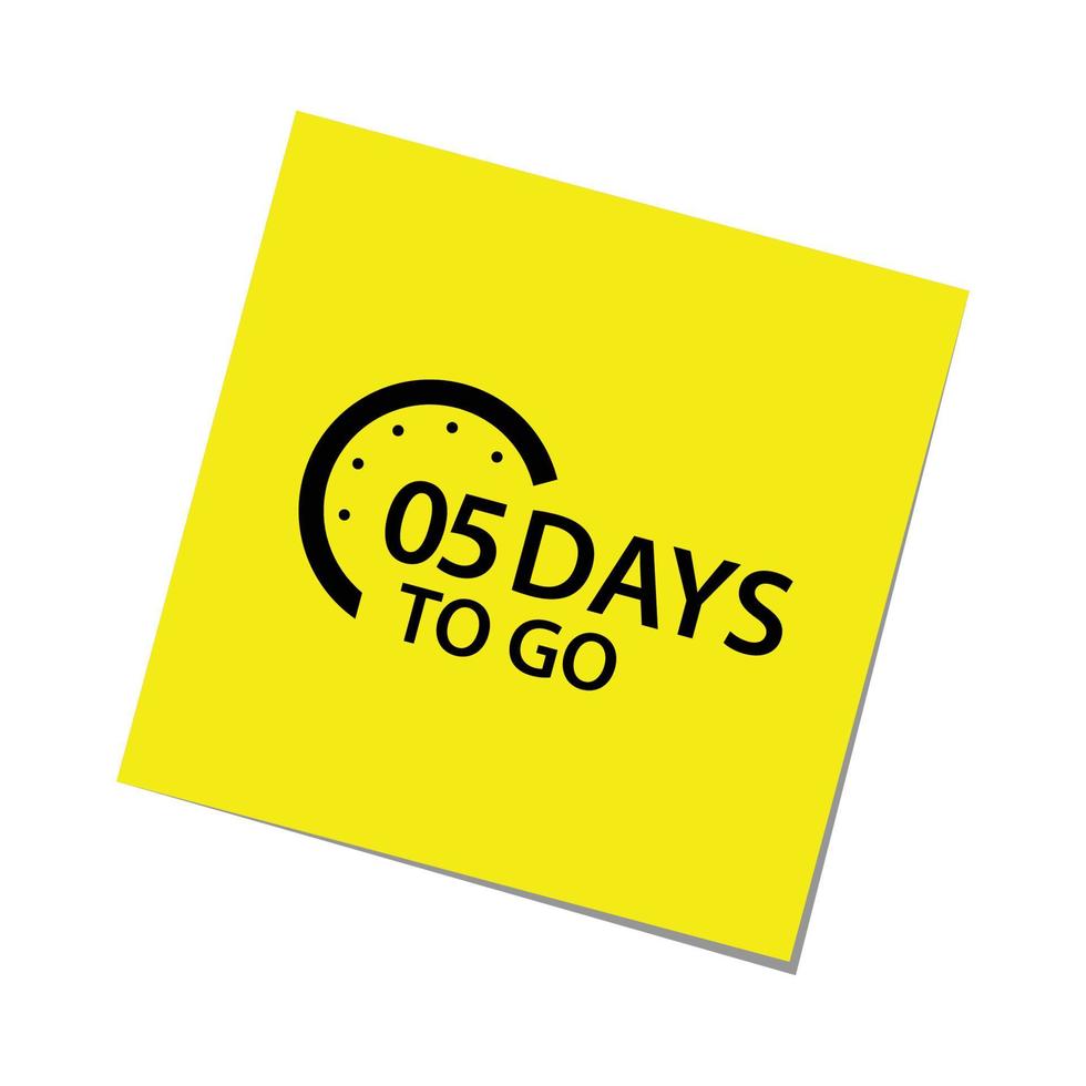 05 Days to go vector
