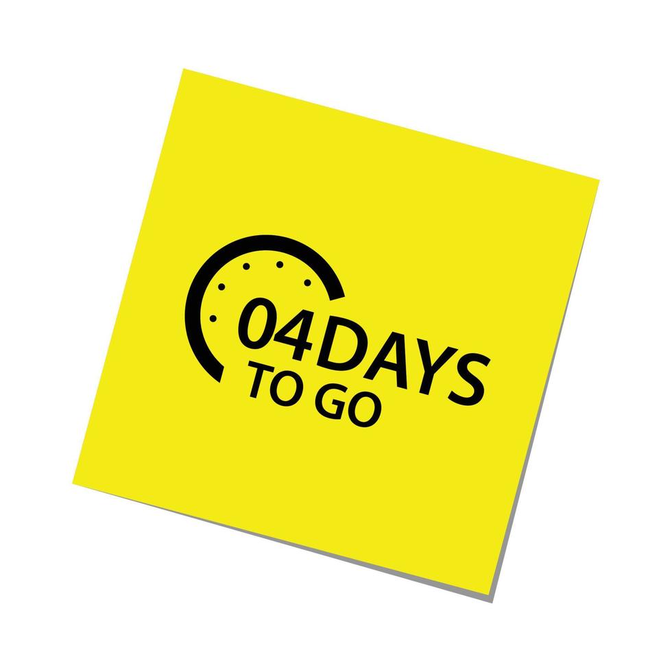 04 Days to go vector
