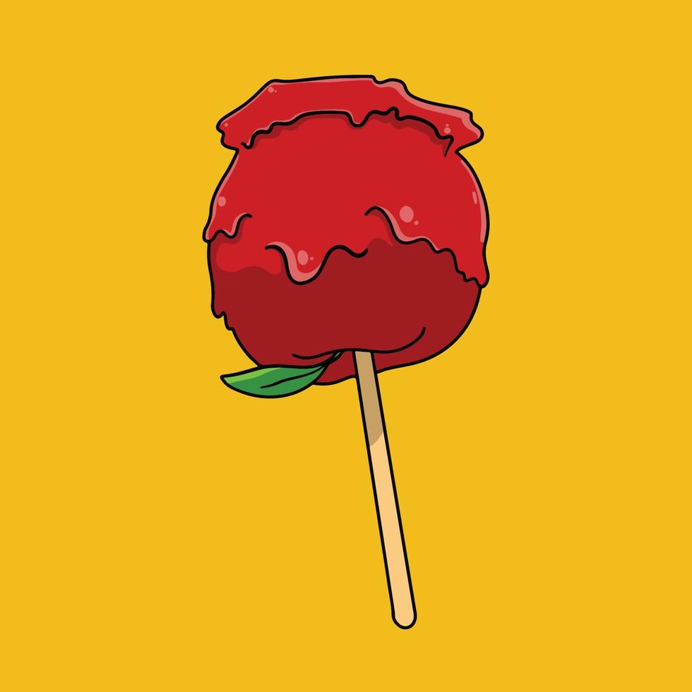cartoon apple candy illustration vector