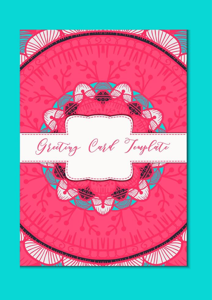 Mandala vintage template card vector
