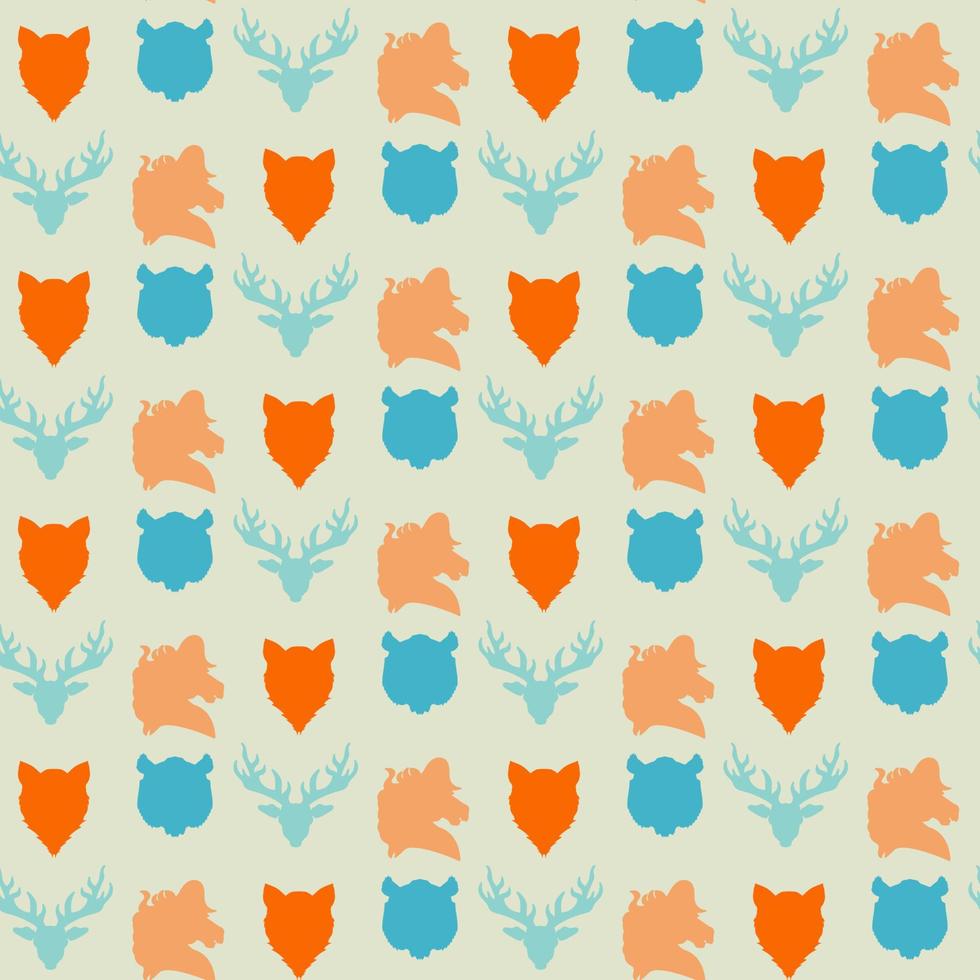 Wildlife seamless pattern vector