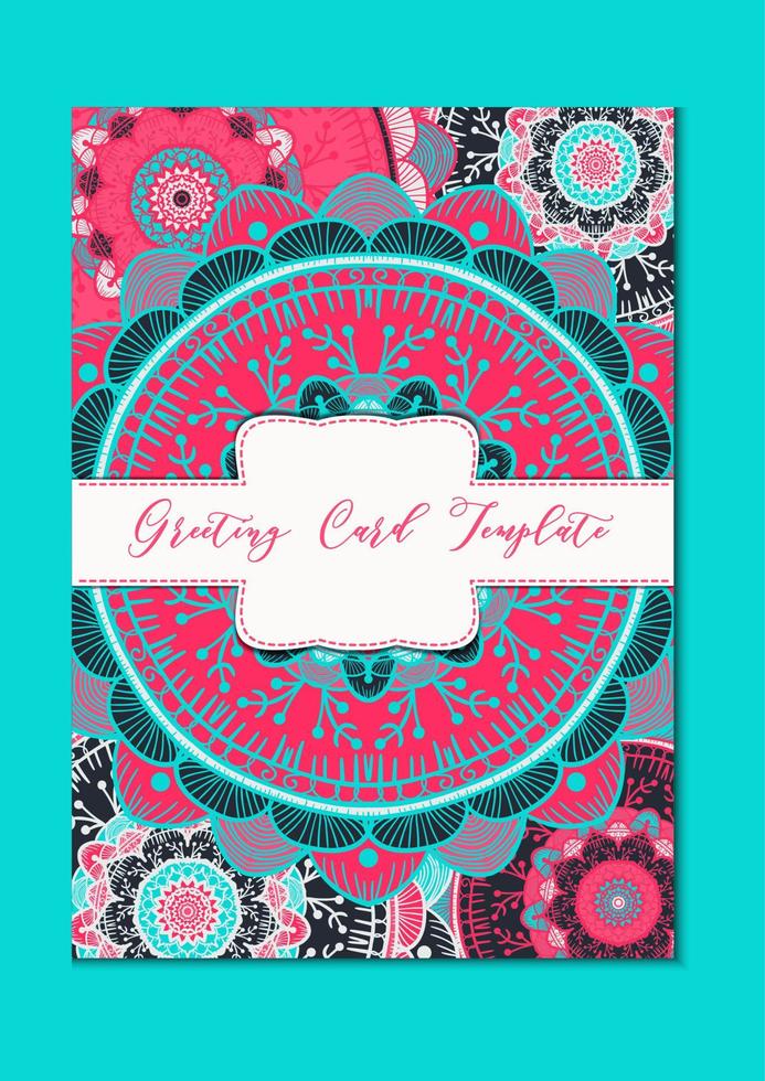 Mandala vintage template card vector
