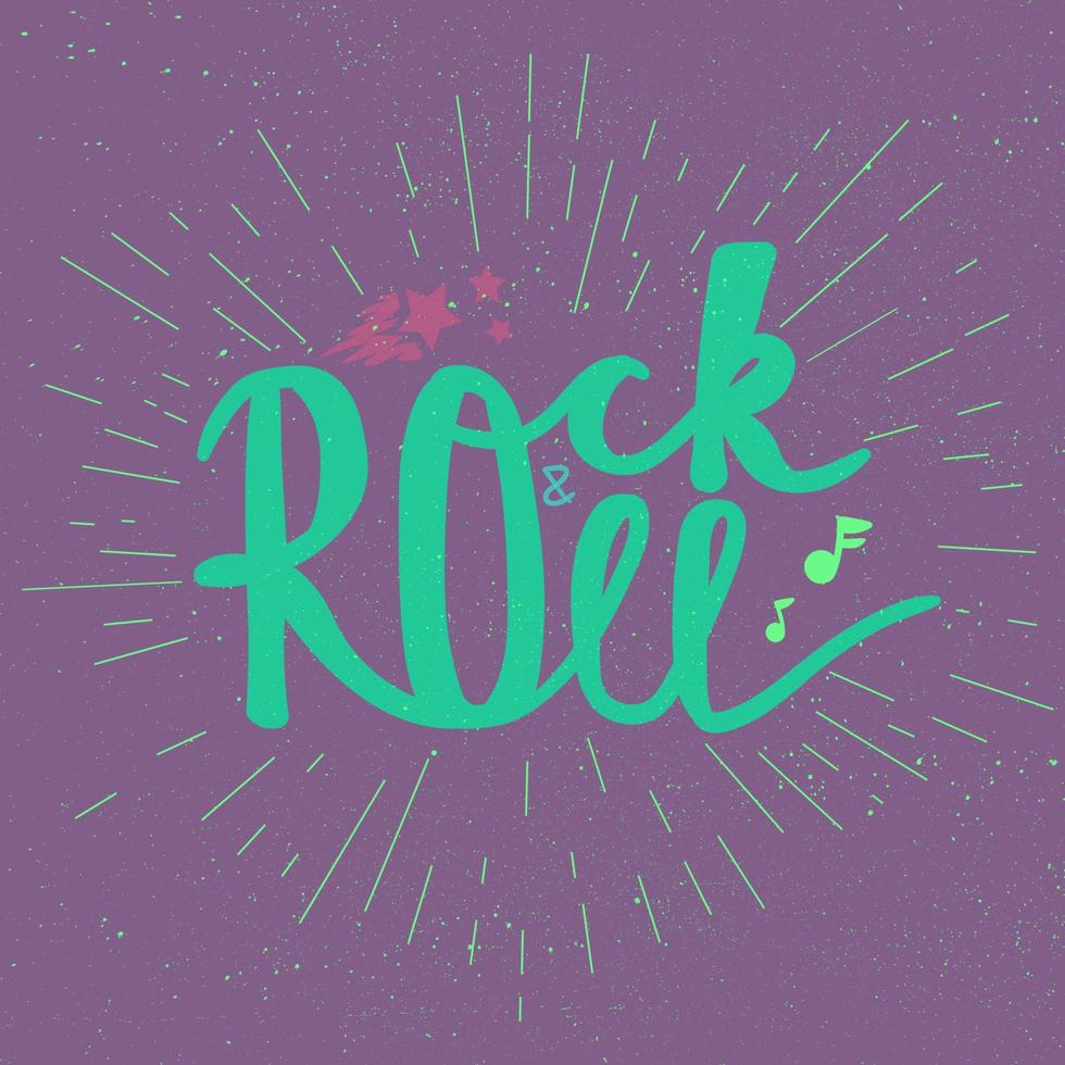 letras de rock and roll vector