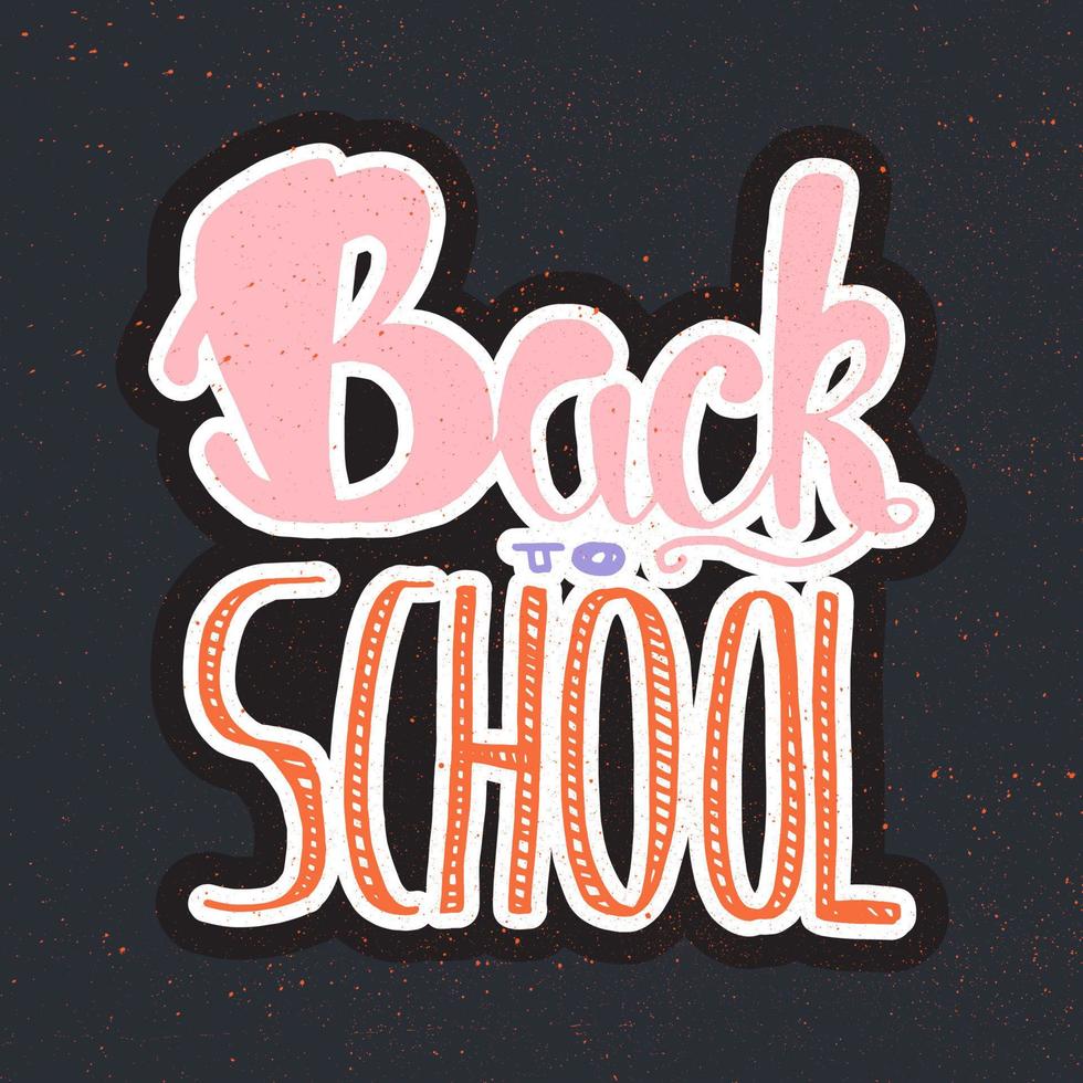 Back To School Lettering vector