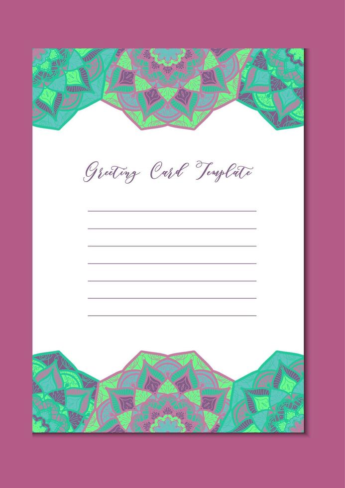 Mandala vintage template card vector