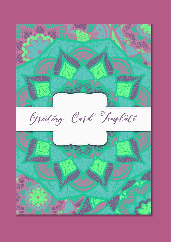 Mandala vintage template card vector