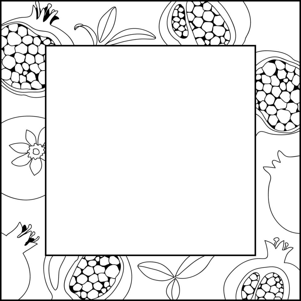 pomegranate. Cutting pomegranate.  ripe pomegranate fruit whith leaf vector illustration. Isolated white background