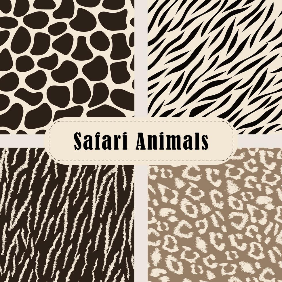 Safari wild animals vector