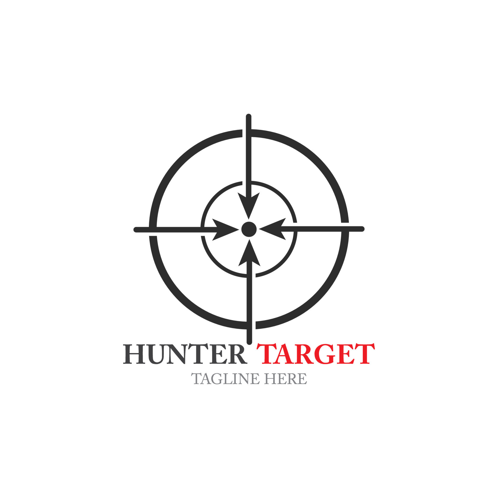 Target Hunter icon illustration design template symbol 13801273 Vector