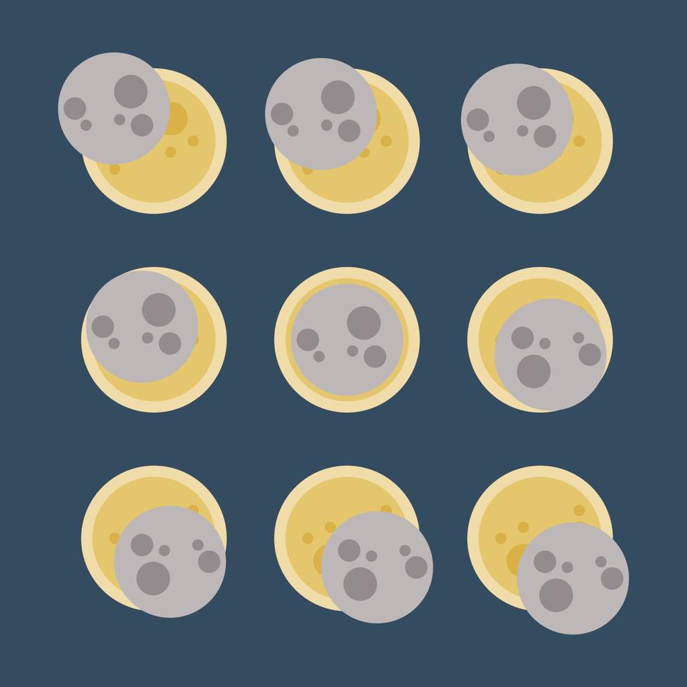 posición del eclipse solar vector