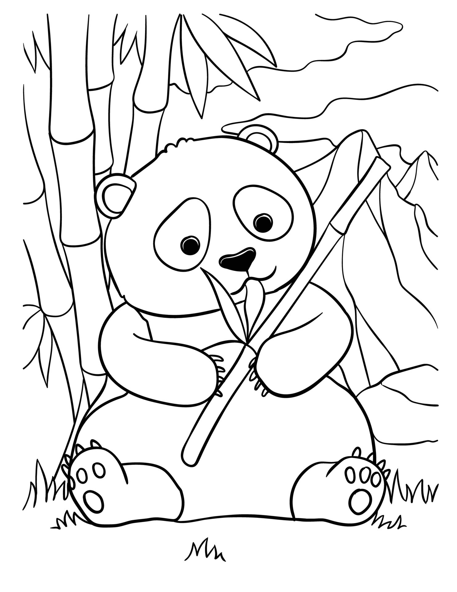 Desenhos de Panda para Colorir, Pintar e Imprimir 