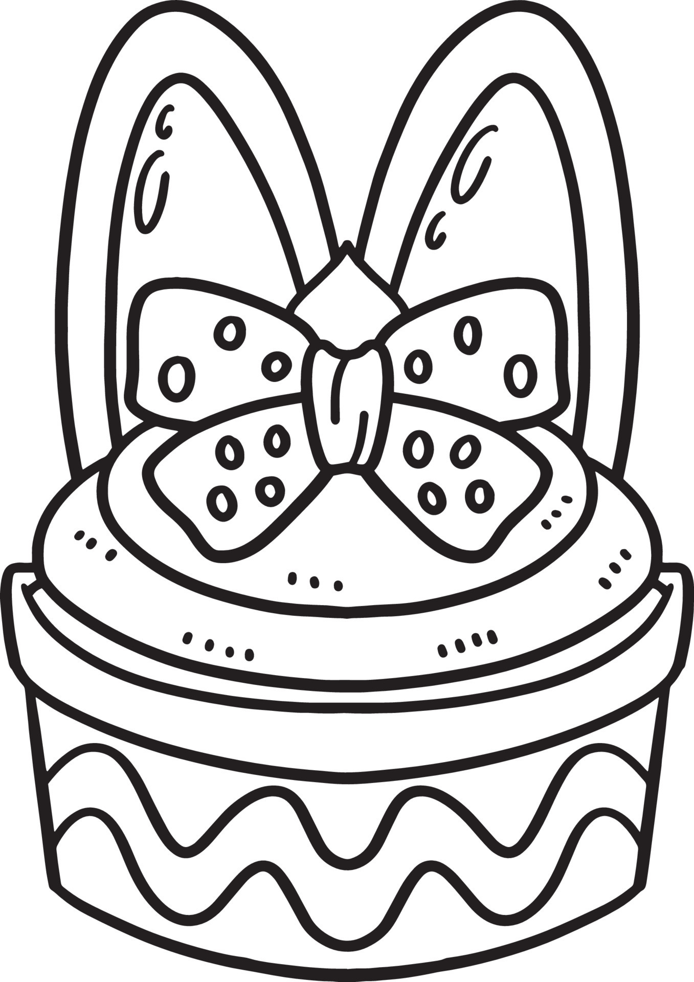 Easter Bunny Cupcake With Ribbon Isolated Coloring 13801603 Vector Art easter-bunny-cupcake-with-ribbon-isolated-coloring-13801603-vector-art