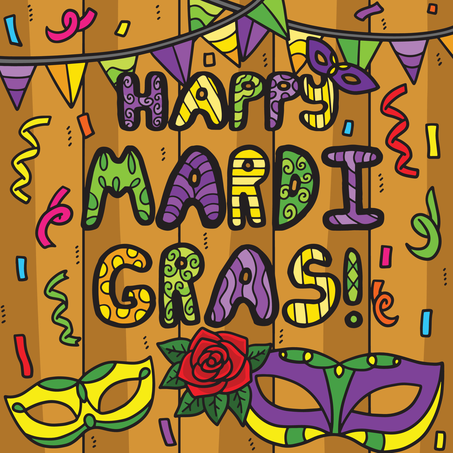 mardi gras images cartoon