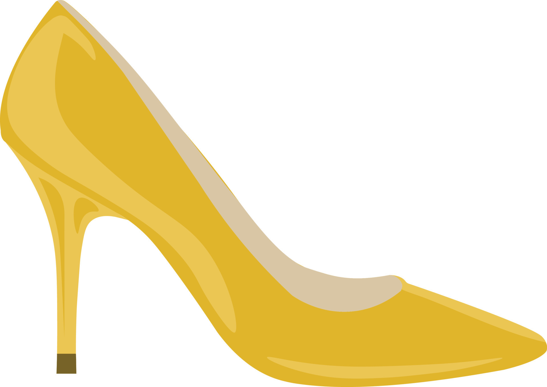 Yellow heel, illustration, vector on white background. 13801735 Vector ...